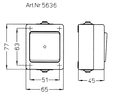 Kopp 563602000 Aufputz-Feuchtraum Universalschalter IP44, Standard