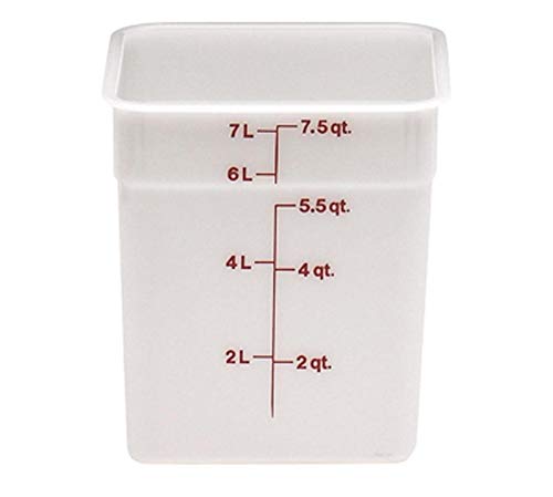 Image of Cambro 8SFSP148 White Poly 8 Qt Cam-Square Container