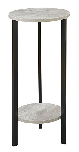 Convenience Concepts Graystone 31" Plant Stand, Faux Birch / Black #TOP6