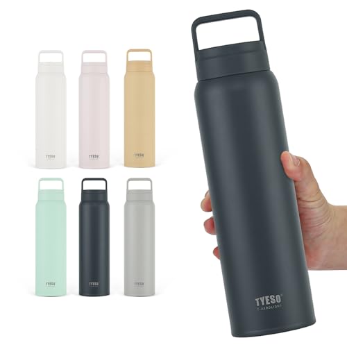 TYESO ���� �����t�� 800ml �y�� �^��f�M �P�[�^�C�}�O �ۉ��ۗ� ��e�� �V�[�����X���� 316�X�e�����X �{�g�� �����^�� ���݌��O���Ă������ȒP KM02-080-DBL �_�[�N�u���[