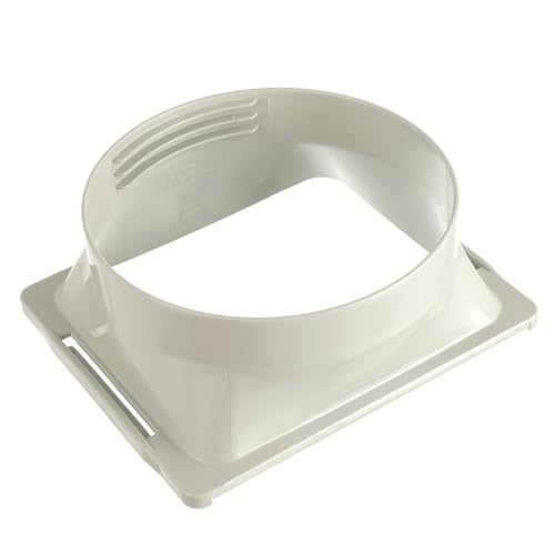 HAUREW Portable Air Conditioner Square Exhaust Hose Coupler 5.9 Inch Square to Round Window Adapter AC Unit Tube Connector Mobile Air Conditioning Accessories for Portable Conditioners(Square)