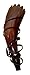 Reed Viking Blowing Horn With Whistle - Handcrafted Ox Horn Bugle - Medium Sound for Festivals, Ceremonies - Medieval Instrument (With Leather Cord-8 Inch)