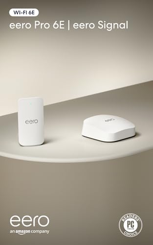 Image of Amazon eero Pro 6E (1-pack) with Amazon eero Signal 4G LTE cellular backup for eero systems