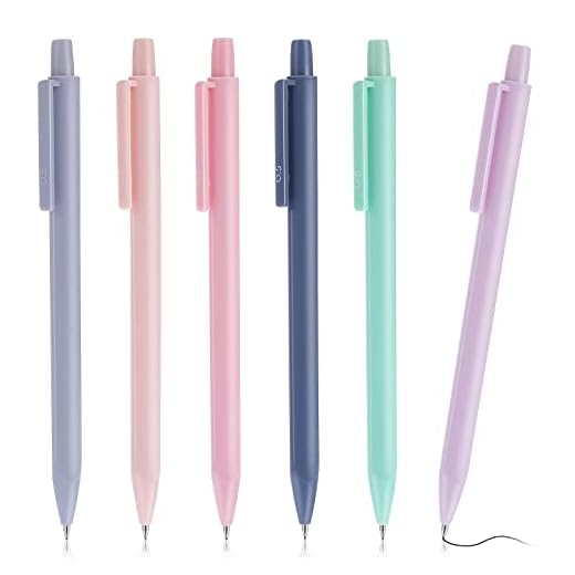 TIESOME 6PCS Pastel Mechanical Pencil Set, Cute Mechanical Pencils 0.5 mm Aesthetic Artist Pencil Set Retractable Pencil Colored Mechanical Pencils for Drawing & Writing for School or Office Supplies