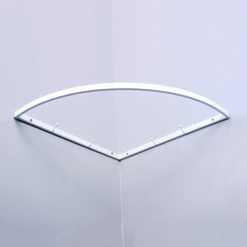 Corner Hanging Bar, Rack Iron Wall Mounted Right Angle Corner Clothing Rack, Industrial Pipe Garment,Multi-Purpose Hanging Rod, for Retail Display, Closet Storage(White)