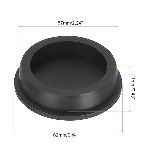 Image of uxcell High Temp Silicone Plug Mount Dia 57mm /2.24 inch T Shaped Rubber Stopper Hole Plugs for Powder Coating Plating Waterproof Plugs Sealing Plugs Black Pack of 1(OD 62mm)