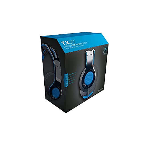 Gioteck - TX30 Stereo Game&Go Headset Blue Grill voor PS4, 40mm high impact drivers, Robuuste bouwkwaliteit, Alcantra demping, Discrete inline mic - Afbeelding 8