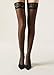 CALZEDONIA Woman's 40 Denier Sheer Thigh-Highs in Black, Size S