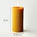 Serenibee Honeycomb Pillar Candle 100% Pure Beeswax - Long Burning Non-Toxic Handmade in USA