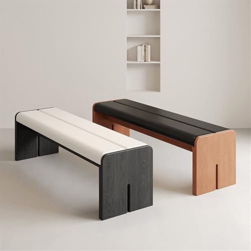 Moderna mesa cambiadora larga de madera, para dormitorio, sofá, cama, reposapiés, tapizado de cuero, sofá decorativo (tamaño grande)