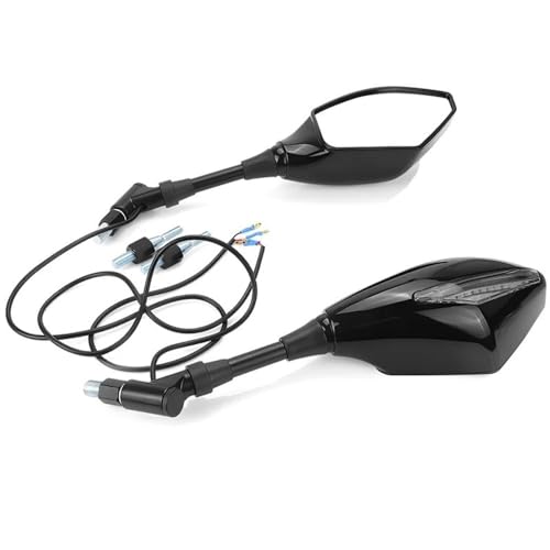 Rétroviseurs de clignotants moto universels rétroviseur latéral 8mm 10mm 12V