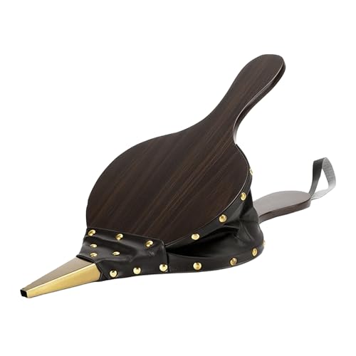 Relaxdays Fuelle, soplador de Aire para Parrilla y Chimenea, Longitud: 40 cm, diseño rústico, Fuelle Manual, MDF, marrón