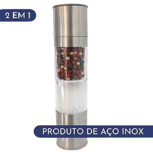 Moedor Sal E Pimenta 2 Em 1 Aço Inox Gourmet