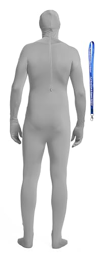 Image of Full Bodysuit Include Zipper Helper Unisex Spandex Stretch Adult Costume Zentai Disappearing Man Body Suit