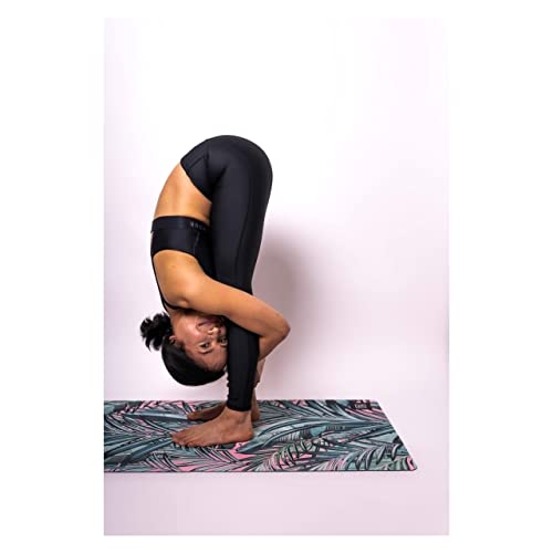 Foto von WHLLBN Premium Yogamatte Fitnessmatte Pilates rutschfest mit Print und Tragegurt 183cm x 61cm x 3mm