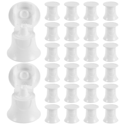 NIYANGLE 50 Tapas de Pasta de Dientes con Tapa Abatible de Plástico Pequeño 0,94 para Tubos con Cierre Hermético, Accesorio Práctico para Cuidado Bucal y Viajes, Adaptador Rellenable