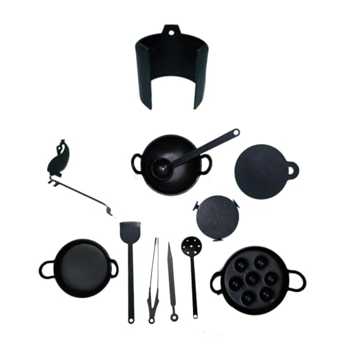 Image of Future World Iron Miniature Kitchen Set | Real Cooking Miniature Kitchen Set | Kitchen Set Toys for Girls | Real Cooking Set for Kids | Real Cooking Iron Set (Pack-12)
