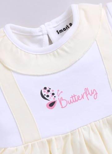 Image of Smart Baby Cotton Frock Set for Baby Girl - Stylish Soft Dress with Bloomer & Headband | 9-12 Months | Mint and White | Pack of 1