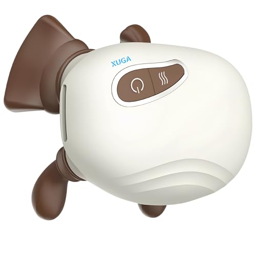Image of XUGA HM030 Bionic Heated Massager, Wireless Portable Shiatsu Neck and Back Massager, 3 Custom Modes, 4D Kneading Massage, Simulated Human Hand Design for Pain Relief and Muscle Relax (Brown)