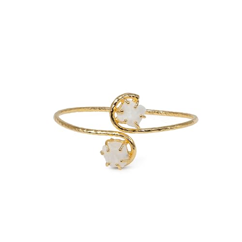 Image of Elegants Two Stones Bracelet 10-15 mm Natural Druzy Bracelet Prong Set Gold Bracelet,Friendship & Protection Bracelet