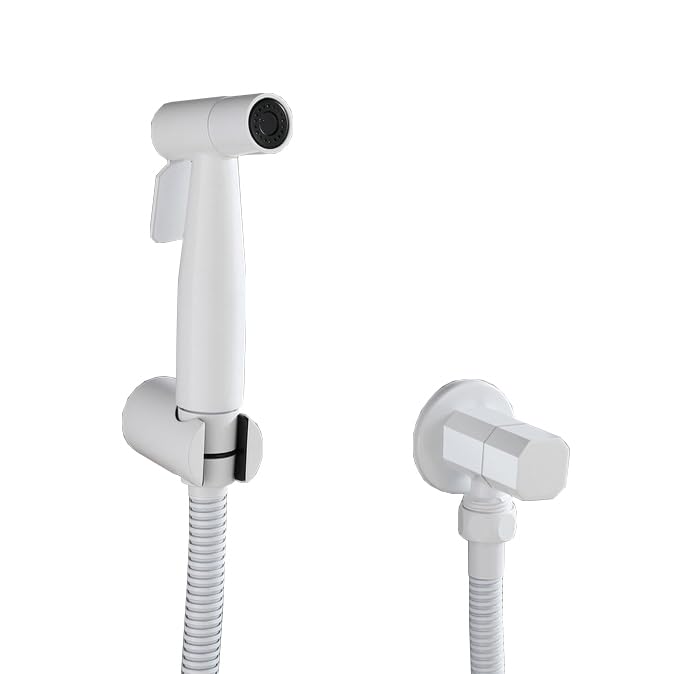 Duchas Higienicas Para Wc Blanco Todo Cobre Pulverizador De Bidé Para Inodoro Universal Blanco tubería De Acero Inoxidable