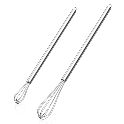 Image of NileHome Mini Whisks Stainless Steel Whisk Set 9 inch 11 inchKitchen Small Wisk Balloon Wire Tiny Whisks for Cooking, Whisking, Blending, Beating, Stirring 2 Pack