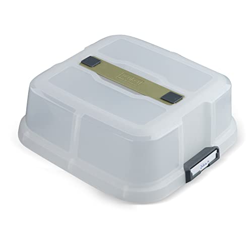 Zenker Bake, Click & Go - Cubierta cuadrada de 30 x 30 x 11,5 cm, tapa a juego para moldes de tartas para transporte directo, cubierta universal para 3 moldes diferentes