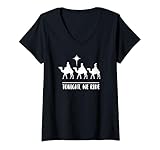 Womens Tonight we ride three wiseman Christmas shirt for Jesus V-Neck T-Shirt