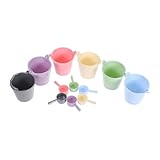 Supvox 6 Stück Puppenhaus Kleiner Wassereimer Aus Kunststoff Leichtes Gartenspielzeug Für Kleinkinder Buntes Strand Und Puppenzubehör Für Outdoor Spielspaß