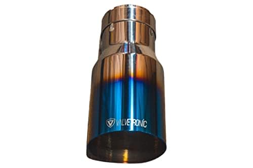 Valvetronic Designs 3.5inch / 89MM outlet Exhaust Tips Multiple Finishes (Burnt Single Wall, 2.5 Inch Inlet)