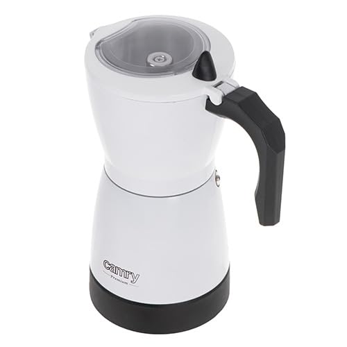 Miniatura 5 de Camry Cafetera Moka Eléctrica Adler Capacidad De 300 Ml, Carcasa De Aluminio Blanca