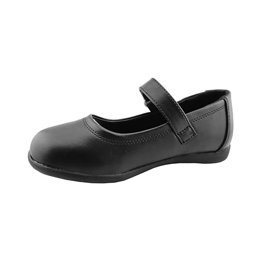 Girls Classic Mary Jane Shoes Black Flats2