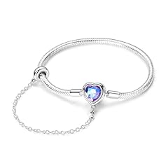 Blue and Purple Heart (Safety Chain)