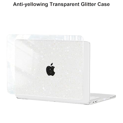 Image of Midkart Compatible with MacBook Neo Case 13 inch 2026 Release Model A3404 with A18 Pro Chip Hard Shell Case Cover with Keyguard and Dustplugs, Transparent Glitter