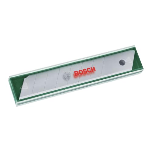 Image of BOSCH 18mm Snap Off Blades 10-Piece Superior Sk5 Steel For Precision Cuts, Extended Use With 7 Snap-Off Sections