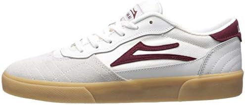 Lakai Men's Cambridge, White/Burgundy Leather, 11.5 M US | Image 7