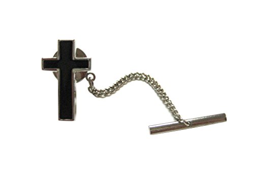 Kiola Designs Black Cross Religious Tie Tack