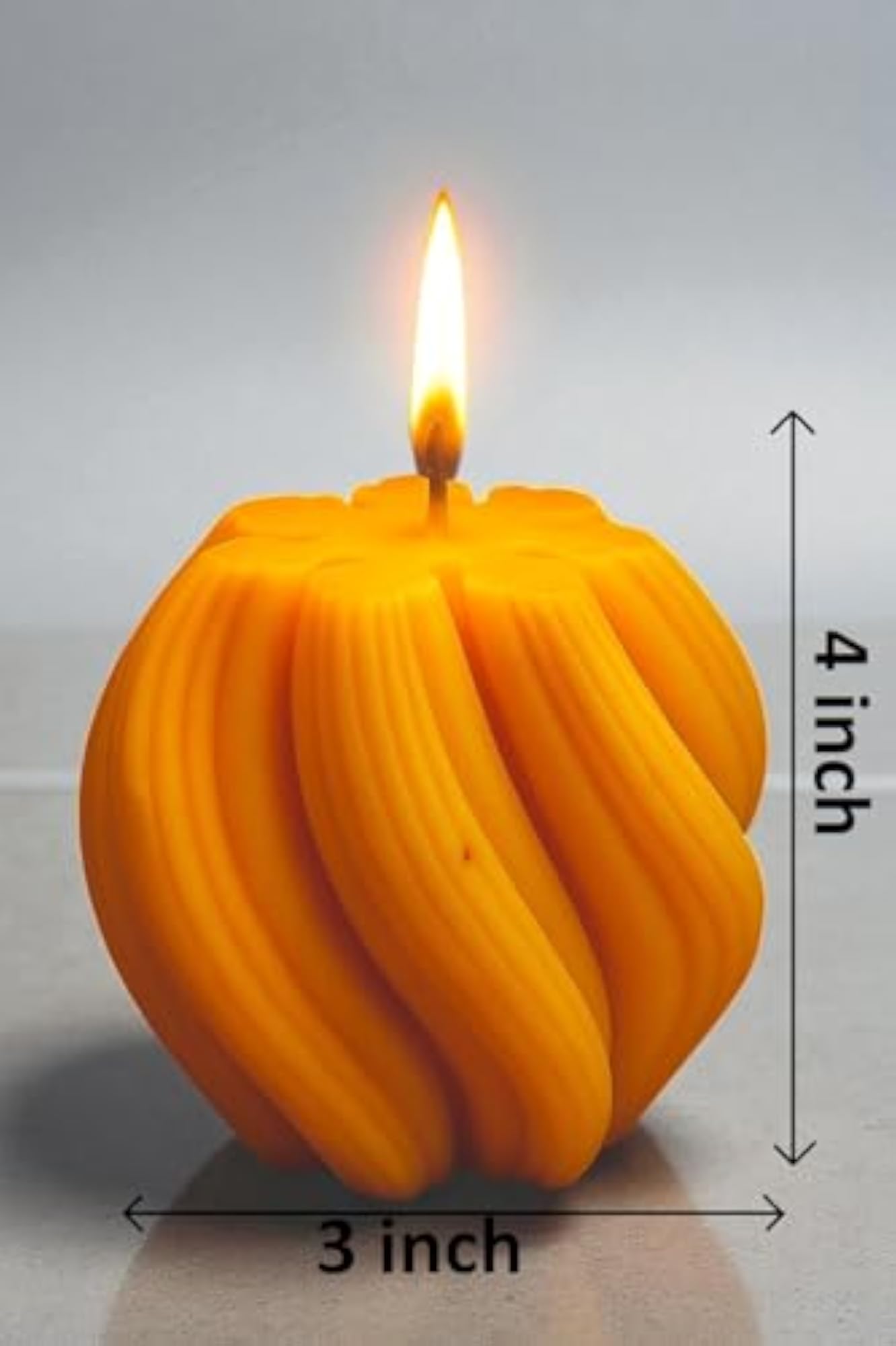 Decorative Spiral Beeswax Candle, Premium Gift