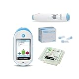 ライフスキャン 血糖測定器ワンタッチベリオビューアクロセット(ブルー）4点セット 【測定器1台・針30本・穿刺器具・アルコール綿「医薬部外品」1箱】収納ケース付 Bluetooth機能搭載 ※専用センサー別売品となります。【返品不可】