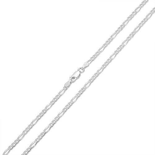 Chaîne Figaro en argent 3,0 mm à 7,5 mm pour un style quotidien