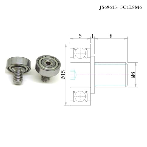 Roulement 696 en acier inoxydable pour rail de meuble - 3