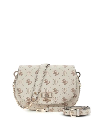 Sac à main GUESS Emelie avec rabat et bandoulière amovible écru