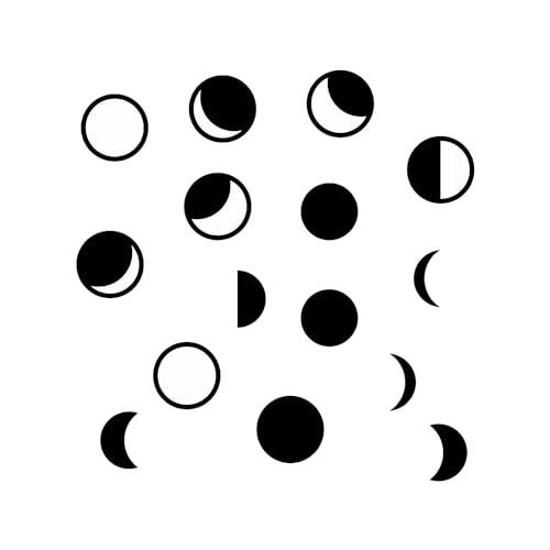 RoomMates RMK3731SCS Phases Of The Moon Chalk/Blackboard Peel and Stick