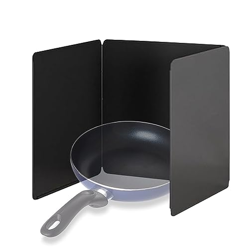 Protector Antisalpicaduras Cocina Plegable, Negro Resistente Al Calor Protección Antisalpicaduras Pantallas, Panel De Protección Pared, Antihaderente Lavable Protector Cocina Gas Para Cocinar