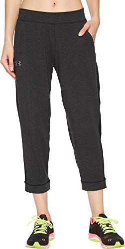 Under Armour Featherweight Fleece Crop Pantalones Pirata, Mujer, Negro (Black/Graphite 001), L