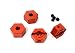 Integy RC Model C29130RED Billet Machined Wheel Hex (4) for Element RC 1/10 Scale Enduro Sendero
