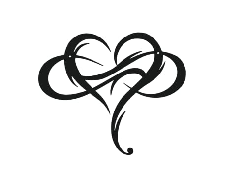 Mastercut Infinity Heart Metal Wall Decor | Black Love Wall Art | Romantic Bedroom Decor | Love Sign | Heart Decor | Large Size #TOP3