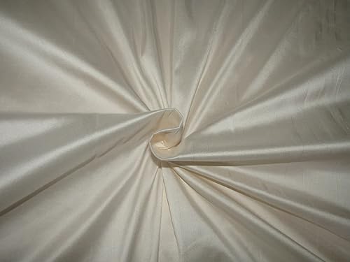 Tissu Dupion 100% pure soie ivoire de haute couture pour robe de mariée d'exception