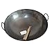 AAF Nommel Wok Ölwanne ca. 50 cm Durchmesser mit 2 Griffen Henkeln mit rundem Boden für Gas Gastronomie Wokpfanne Ölwok