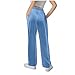 Girls Straight Leg Velvet Pants Loose Elastic Waist Drawstring Teens Track Sweatpants with Pockets for Kids 5-15 Years